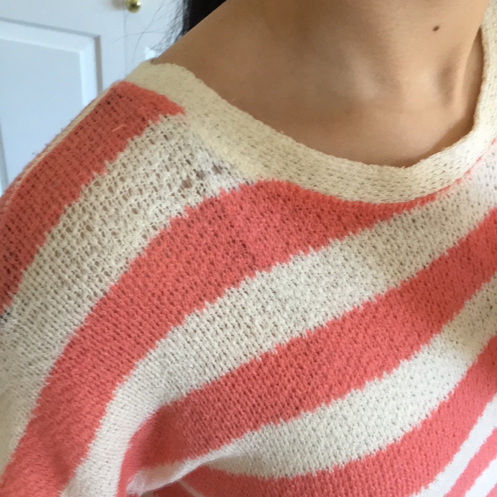 Forever 21 - Orange & White Stripe Knit Top - Picture 8 of 8